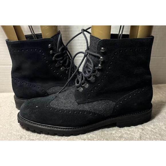Saks Fifth Ave mens Ankle boot size 10 M black suede leather main image 6